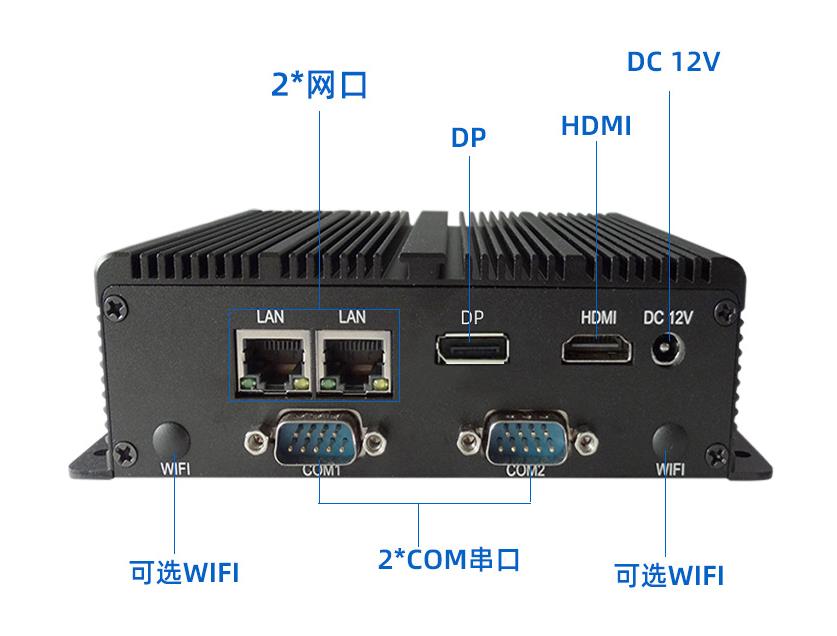 嵌入式无风扇工控机 双网口工控机