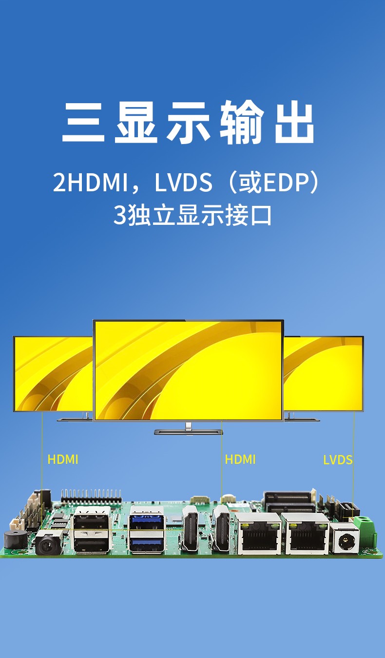 3.5寸嵌入式主板 ES3-J6412DL26 三显输出