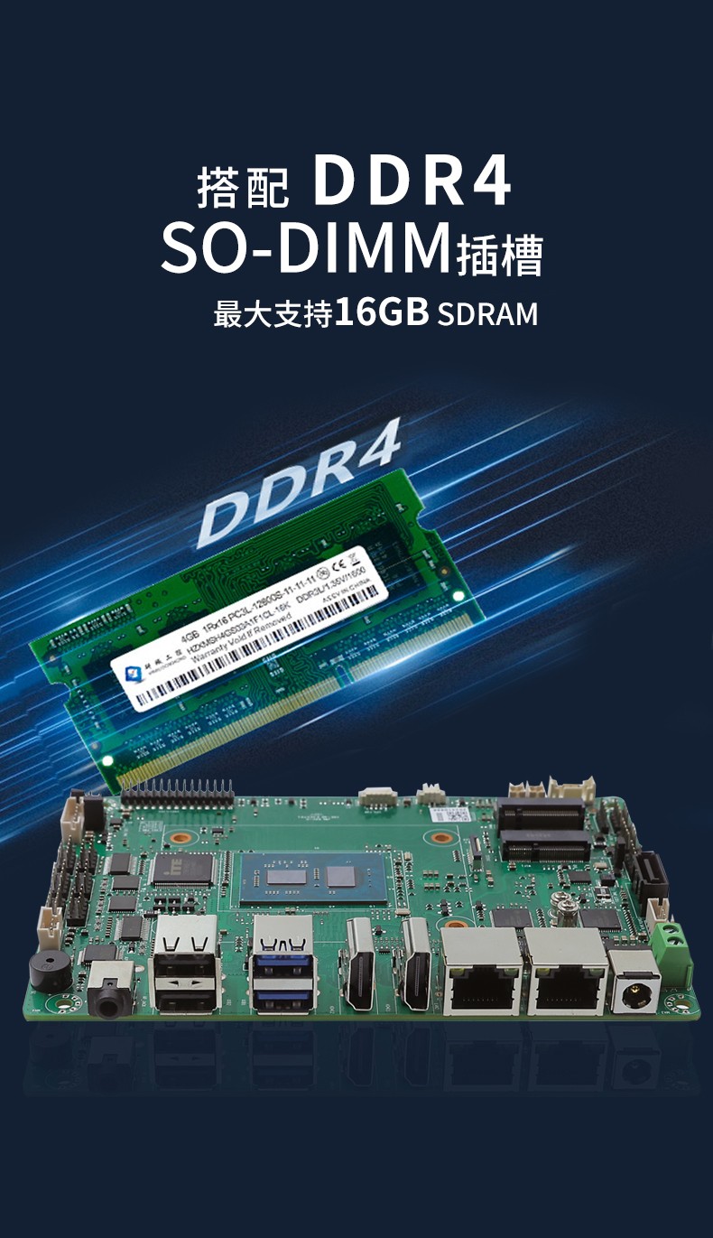 3.5寸嵌入式主板 ES3-J6412DL26 搭配DDR4